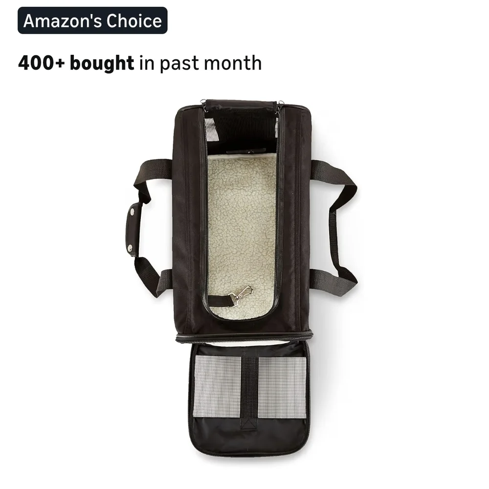 Black Mesh Pet Carrier